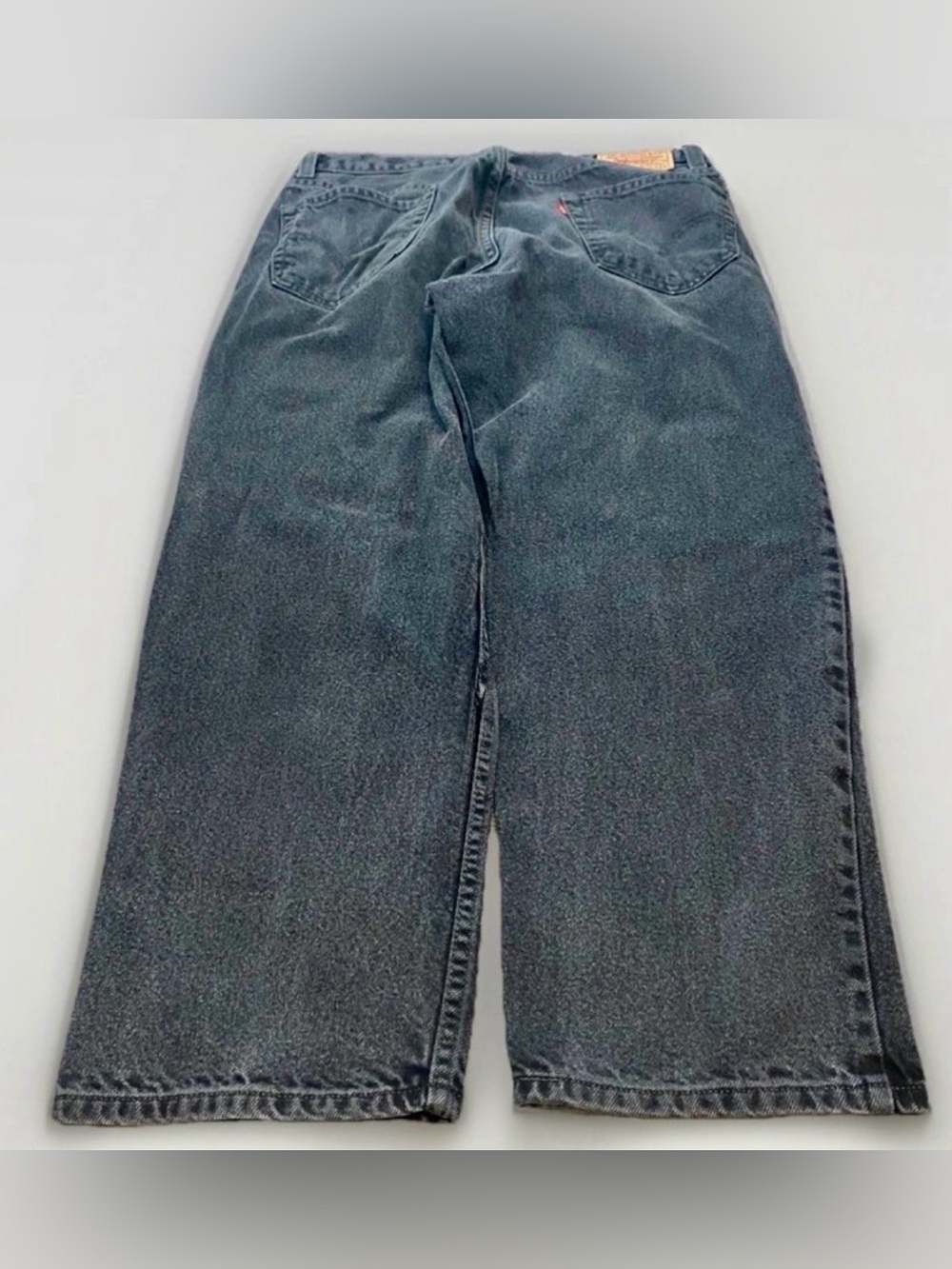 VTG Levis 550 Jeans Mens 42x32 Black Faded Relaxed Fit Denim Classic Y2K Grunge